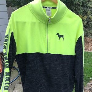 Neon Green Women’s VS PINK Quarter Zip